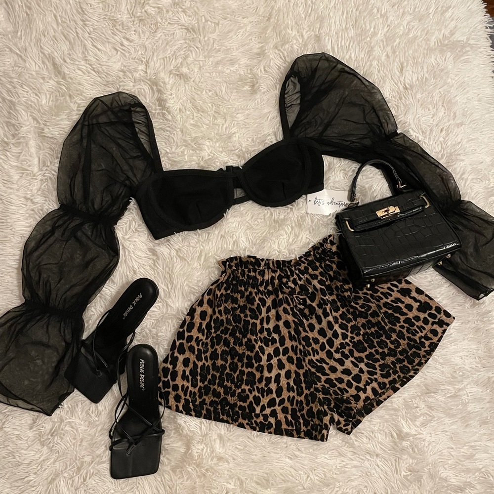 Leopard print shorts